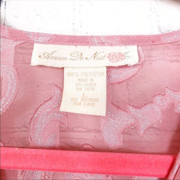 Vintage Sheer Floral Button Up Blouse - Picture 6 of 8